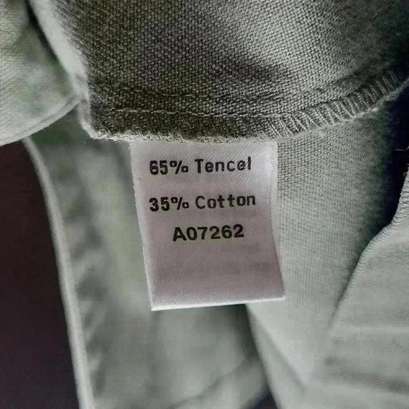 Appleseeds Petites Vintage Sage Green Dress Button Down‎ Size 6P - Picture 9 of 9